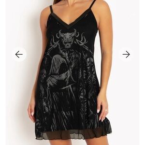 Blackmilk Clothing Grim Reaper Sheer Mini Slip Dress